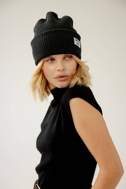Recycled Bottle Beanie - Black Onyx - AW25
