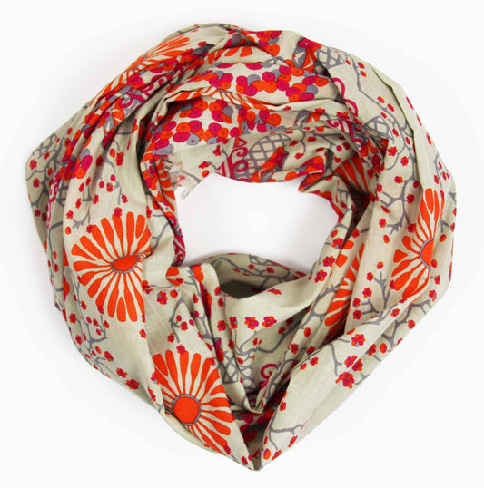 Organic Cotton Scarf Ryoko Orange