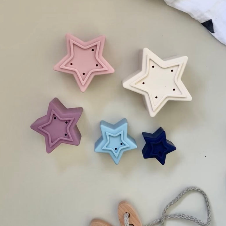 Star Silicone Stacking Cups