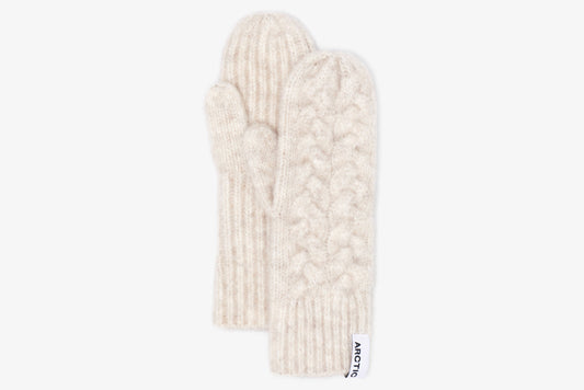 Mohair Mittens - Arctic White - AW24