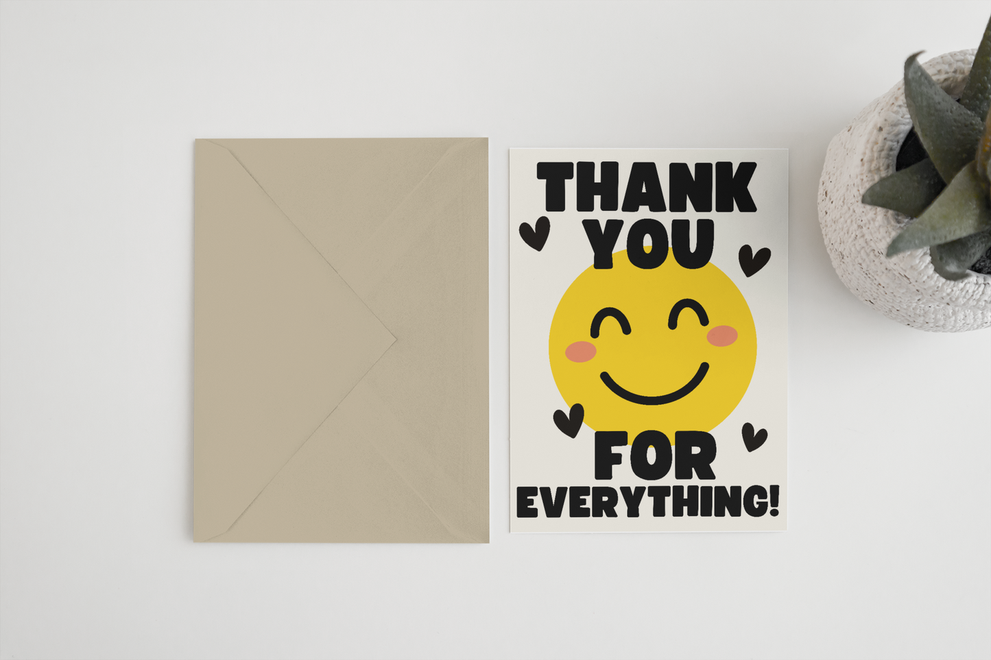 Thank you for everything A6/5x7 card: Card Clasp (Plastic Free) / 5x7