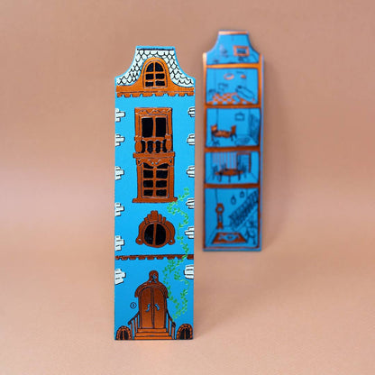 Dolls House Bookmark: Heritage Blue