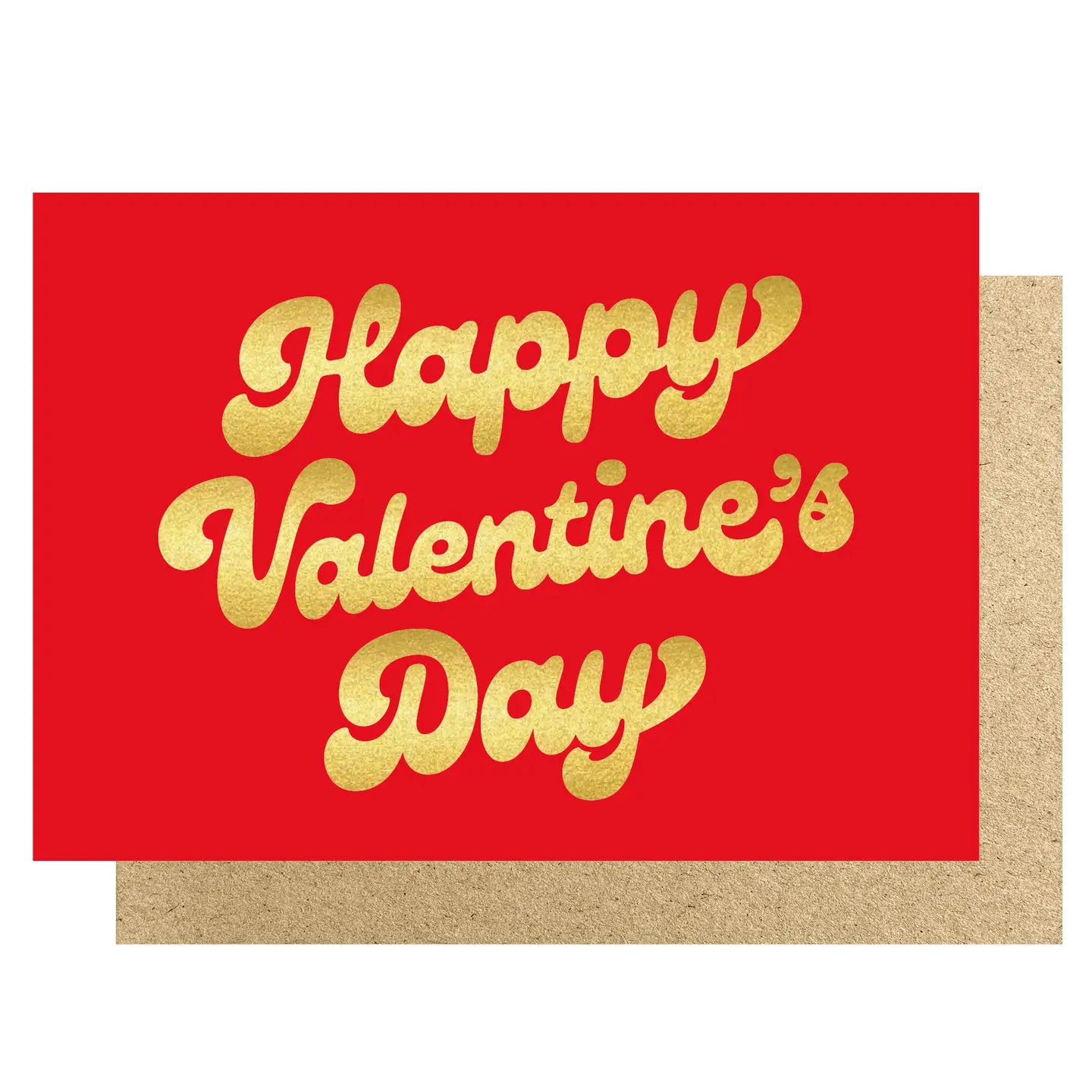 Happy Valentine's Day gold foil