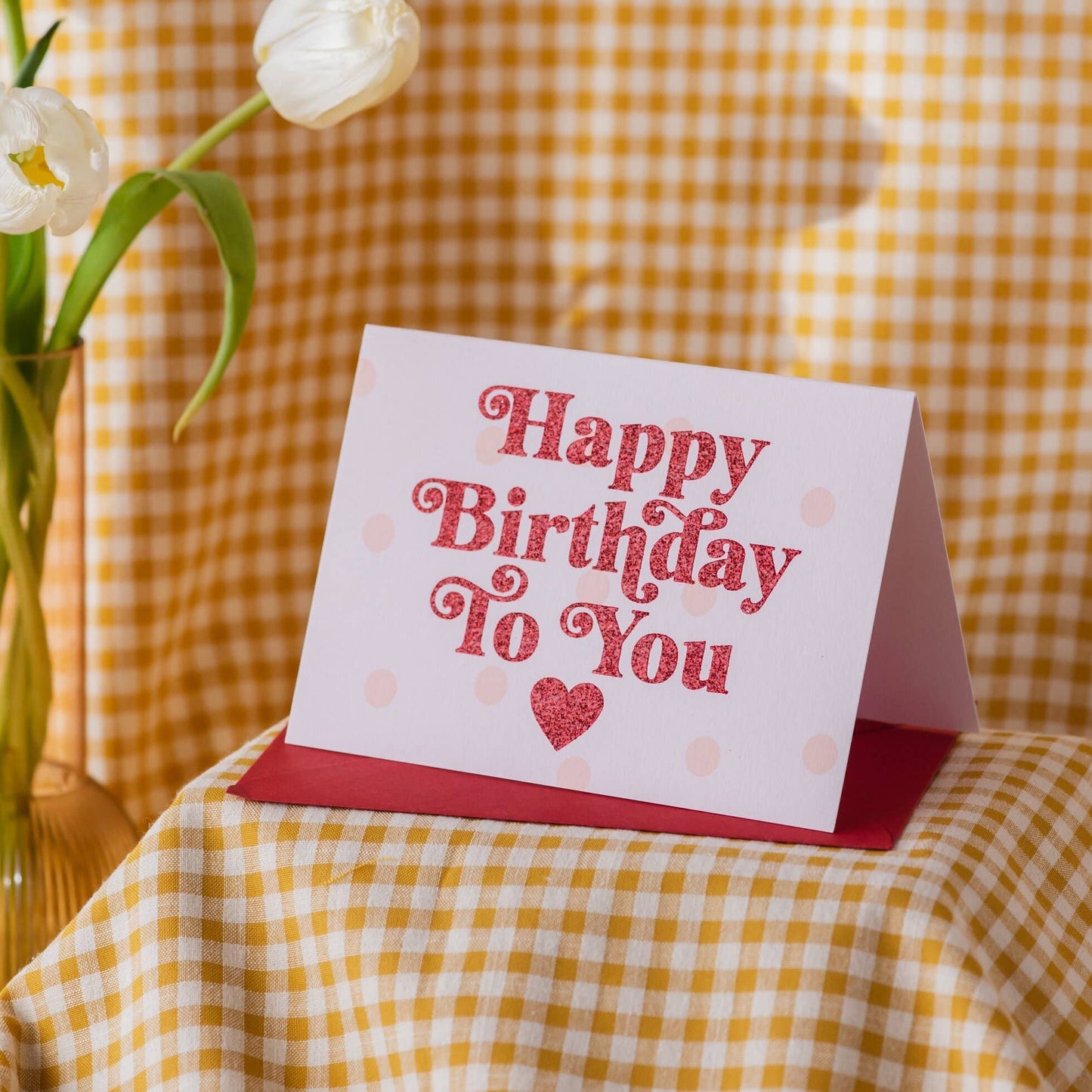 'Happy Birthday to You' Card with Biodegradable Glitter: Cellophane