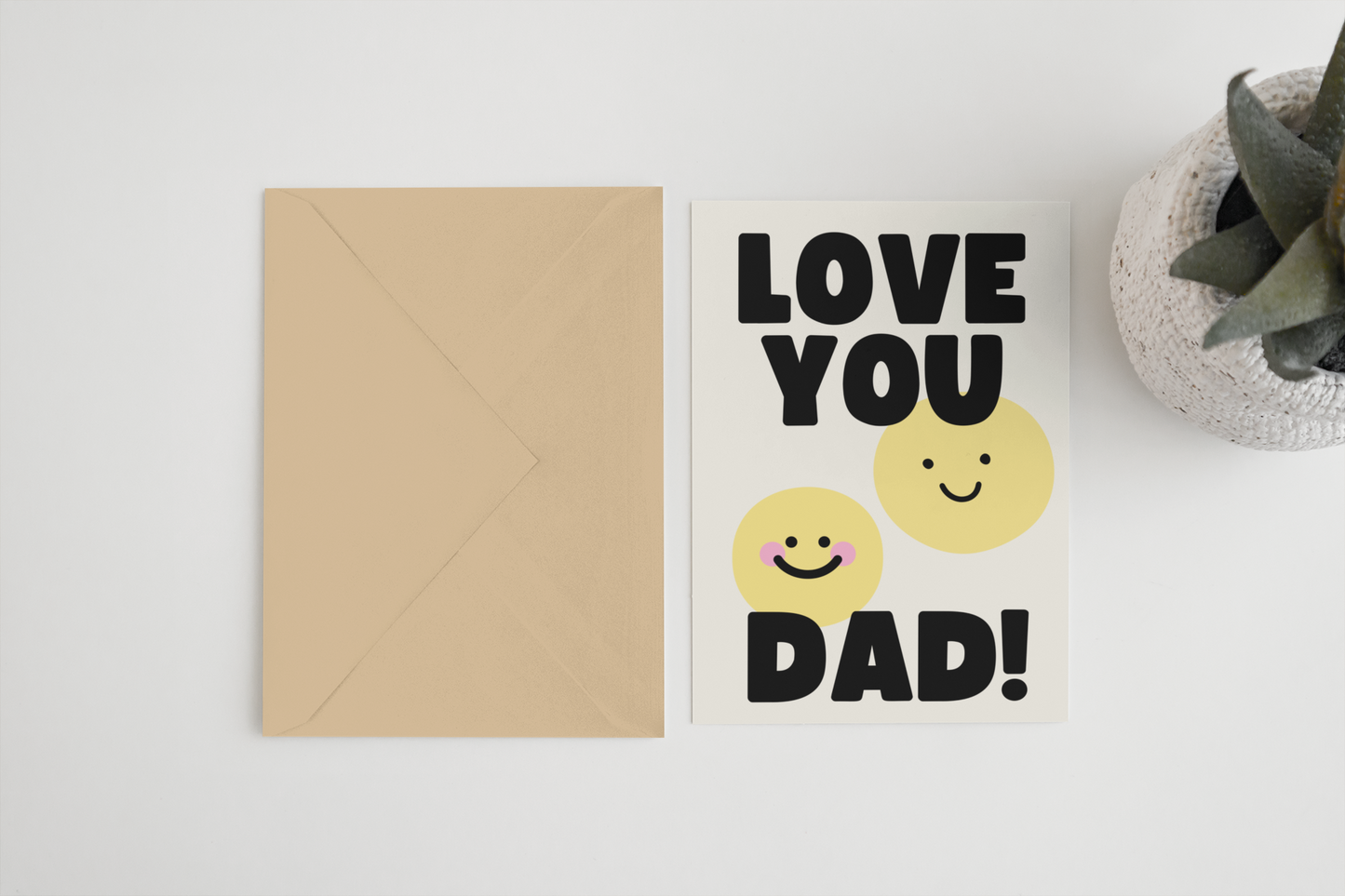 Love you Dad! A6/5x7 card: Card Clasp (Plastic Free) / 5x7