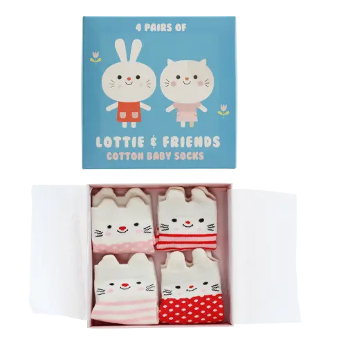Socks -Set of 4 Lottie and Friends