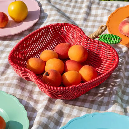 Summer fruit woven basket - Apple