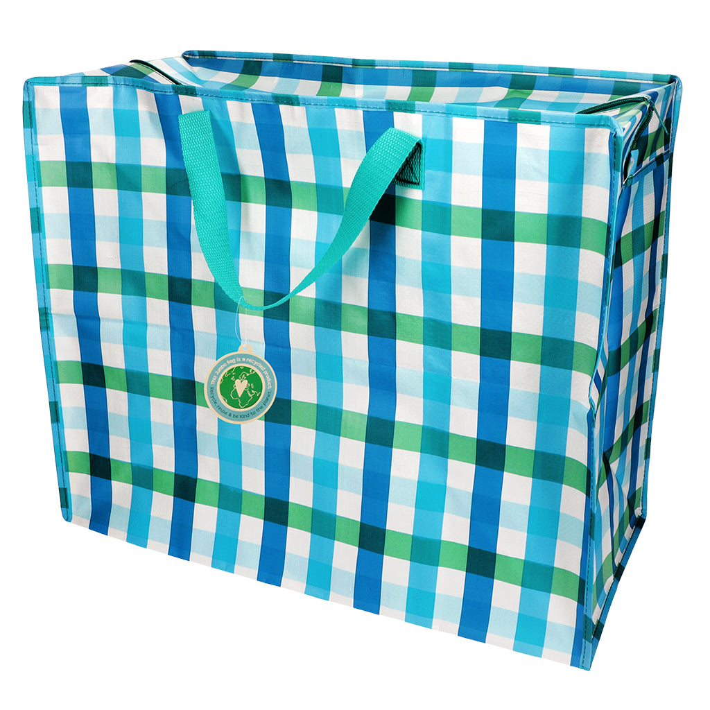 Blue Gingham Jumbo Bag