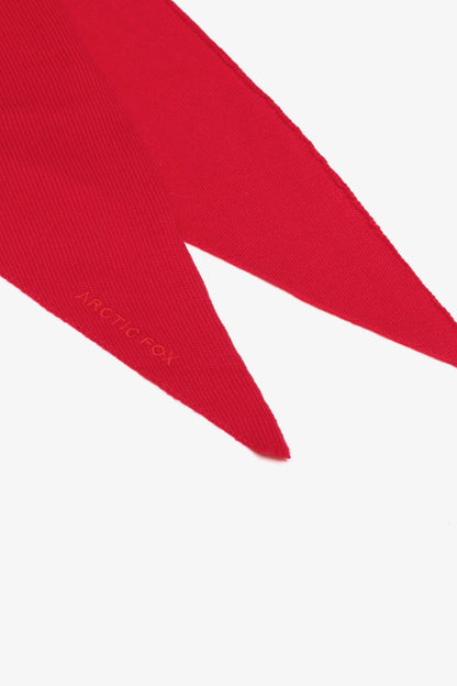 Merino Wool Triangle Scarf - Flame Red - AW25