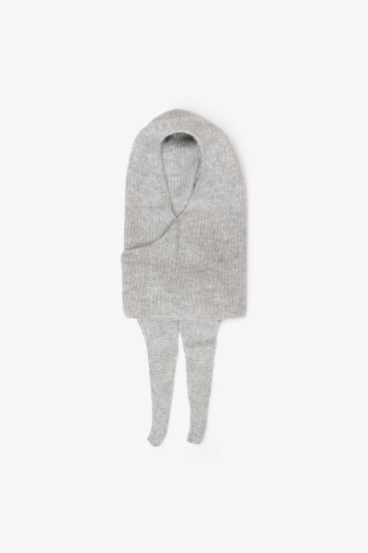 The Alpaca Hooded Scarf - Blizzard Grey - AW25