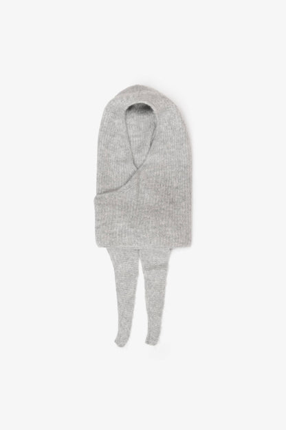 The Alpaca Hooded Scarf - Blizzard Grey - AW25