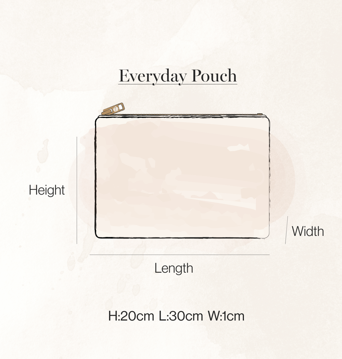 Zebra Everyday Pouch: Yellow / Velvet