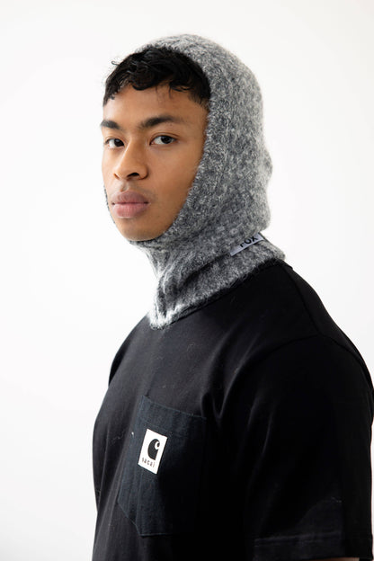 The Alpaca Balaclava Fitted Hood - Alpine Cloud - AW25