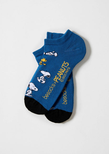 BeSnoopy Blue - 100% Organic Cotton Ankle Socks: Blue / Intl / 36/40
