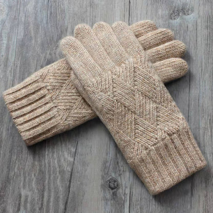 Double-Layered Wool Gloves for Women - Touchscreen Friendly: No.1