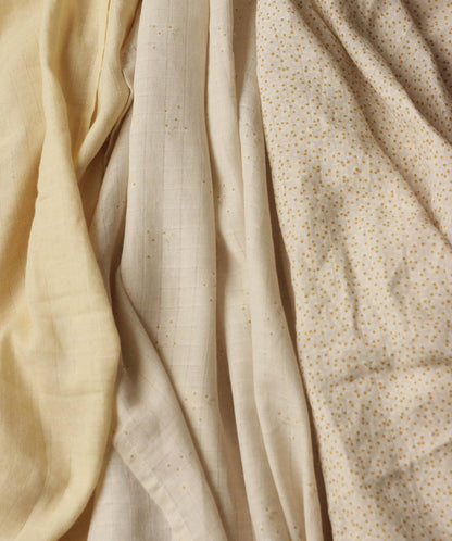 Organic Baby Muslins, Set of 3 - Wild Chamomile