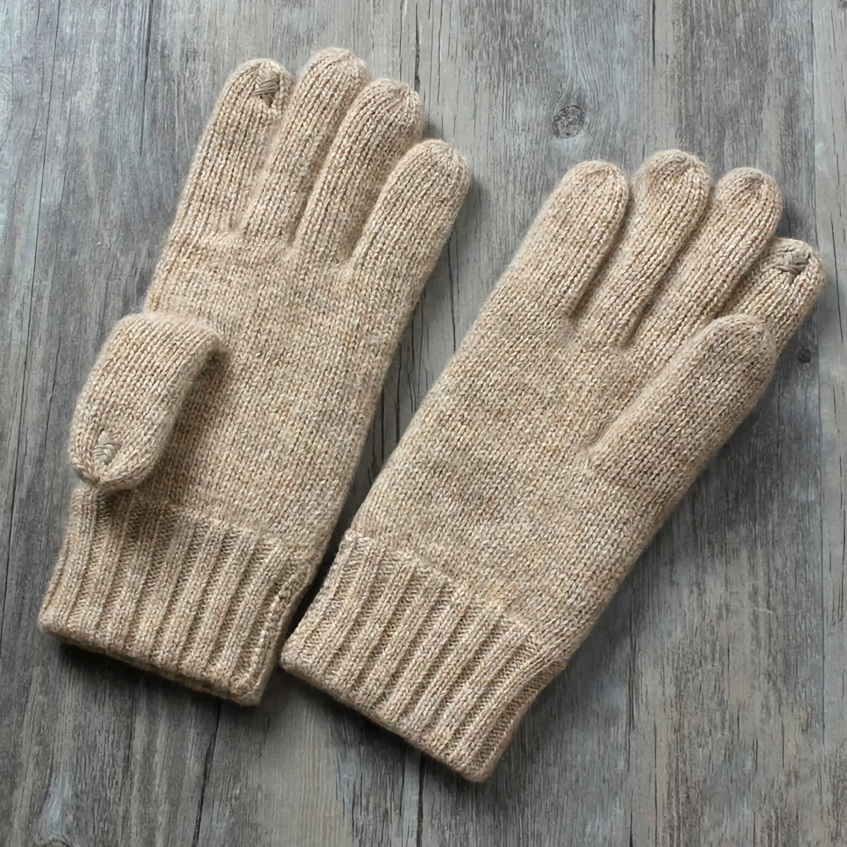 Double-Layered Wool Gloves for Men - Touchscreen Friendly: No.4