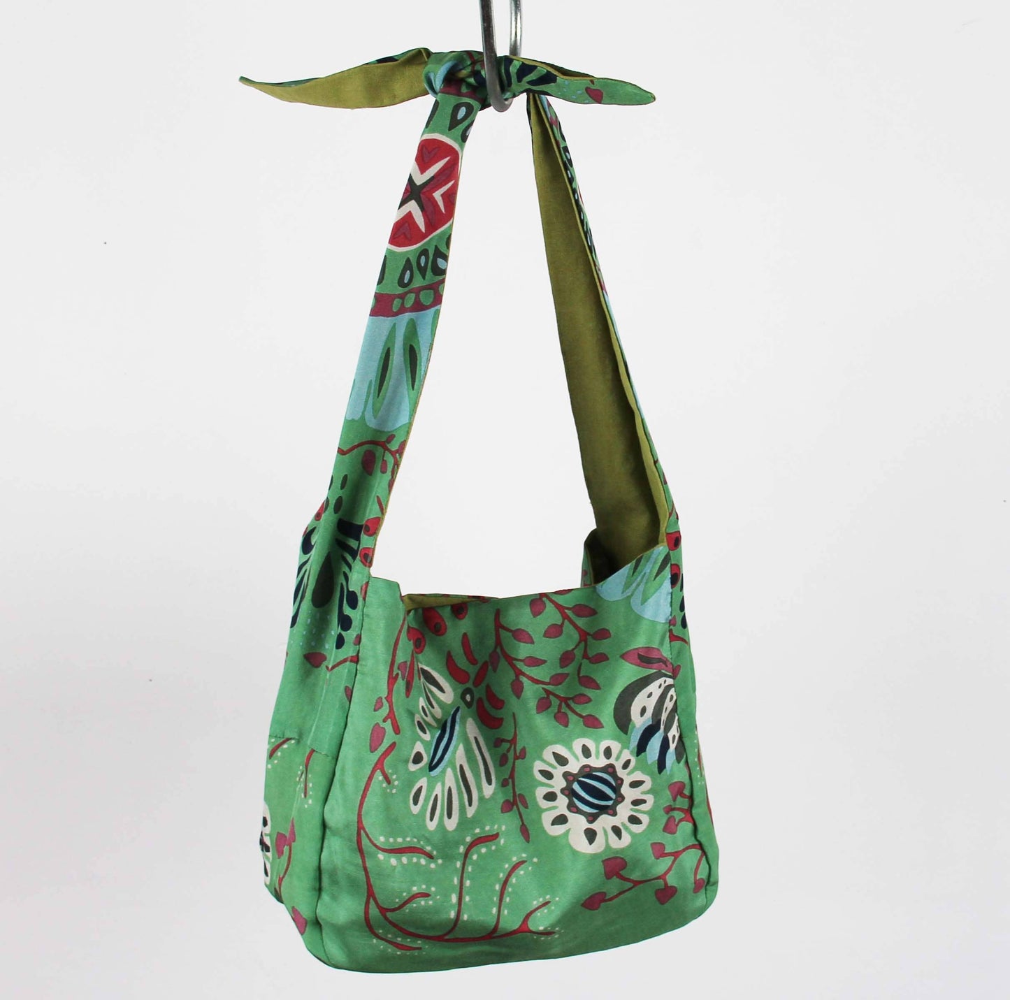 Bobby bag in green Marushka silk