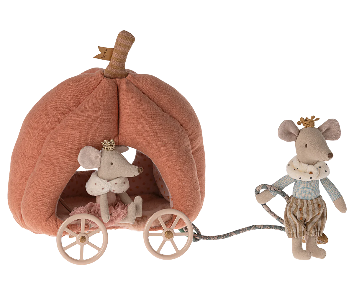 Maileg Pumpkin Carriage, Mouse