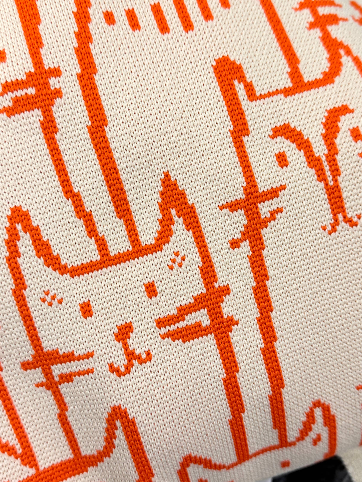 Cats on a Soft Morning - knitted bag: Medium