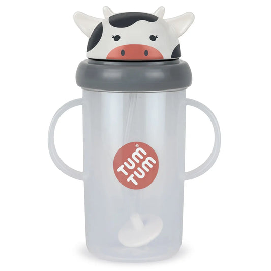 Tippy Up Sippy Cup (Series 3), with Weighted Straw (Valve Free), Connie Cow 300 ml (Copy)