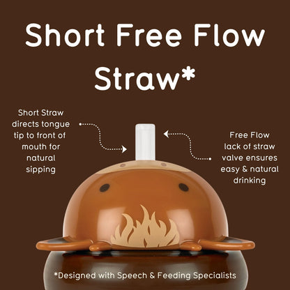 Tippy Up Sippy Cup (Series 3), with Weighted Straw (Valve Free), Clyde Cow 200 ml