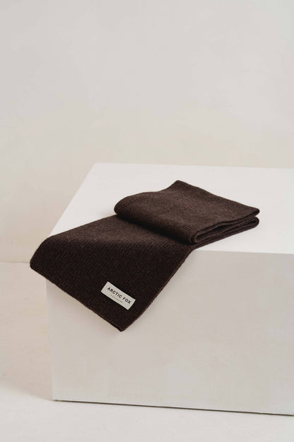 Cashmere Scarf - Chocolate Brown - AW26