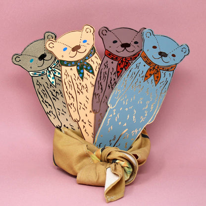 Bear Bookmark - Heritage Blue