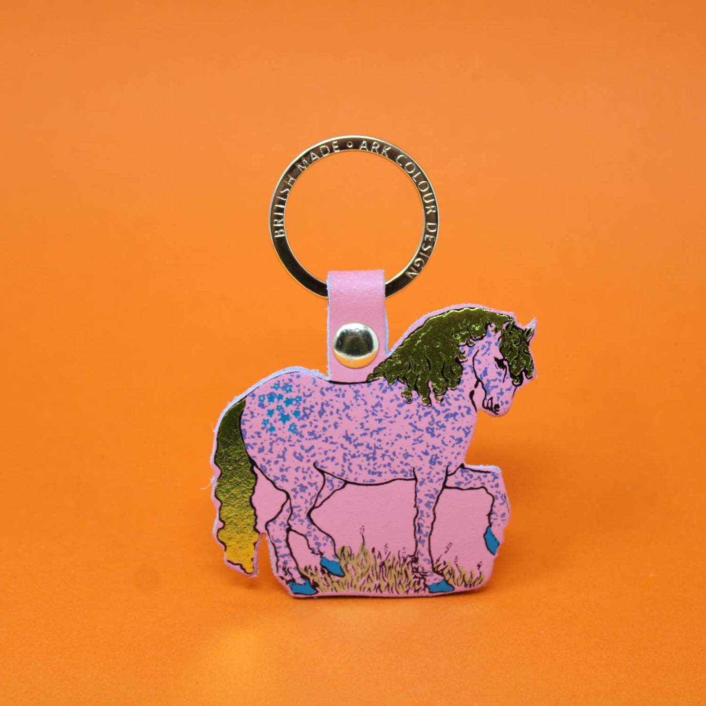 Horse Key Fob: Acid Green