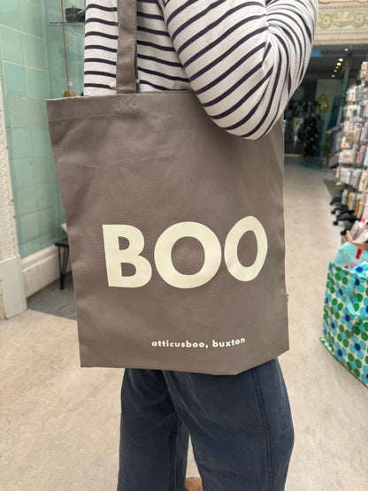 BOO tote bag - Stone on Mushroom