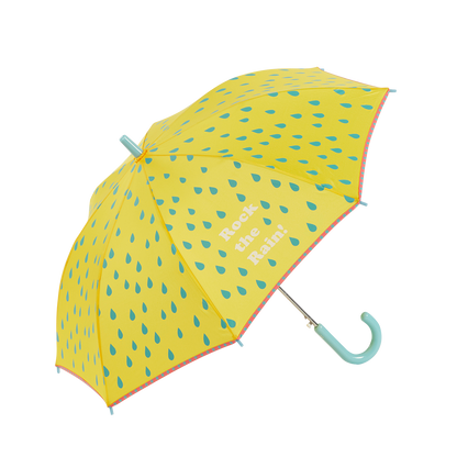 GOTTA KIDS Printed Umbrella Rock the Rain: Yellow