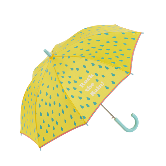 GOTTA KIDS Printed Umbrella Rock the Rain: Yellow