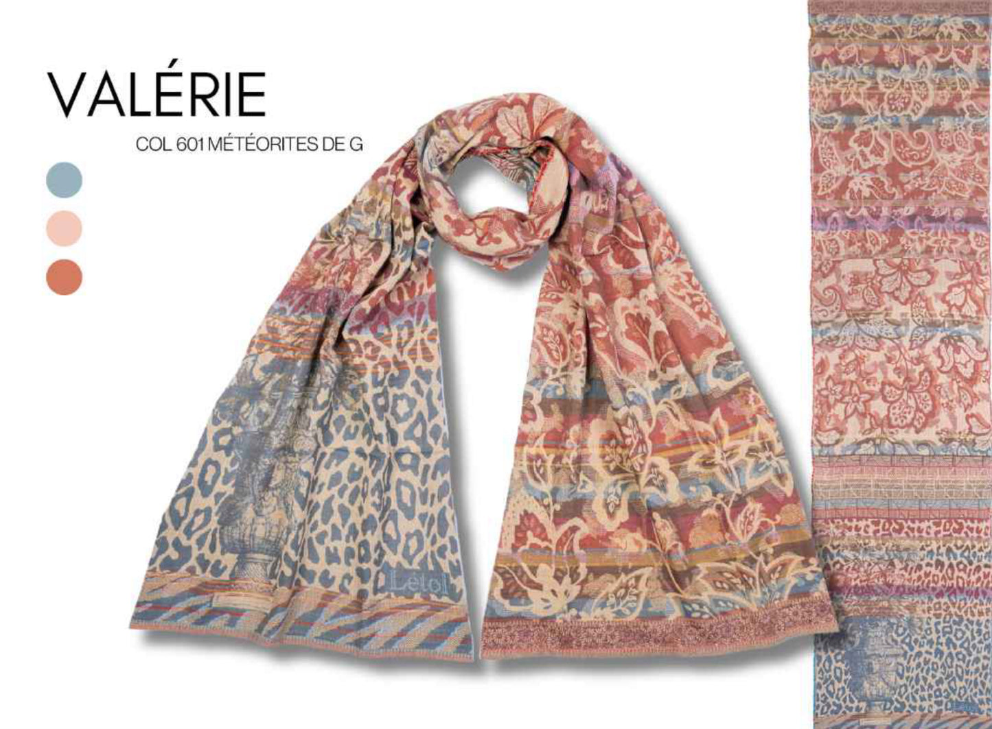 French Jacquard Scarf  - Valerie Meteorites de G