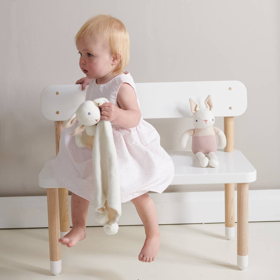 Baby Threads Cream Bunny - Organic Comforter 25cm
