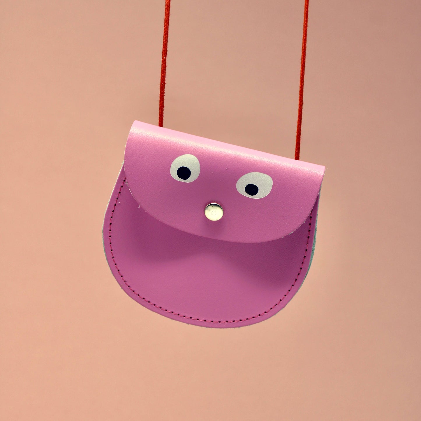 Googly Eye String Purse - Hot Pink
