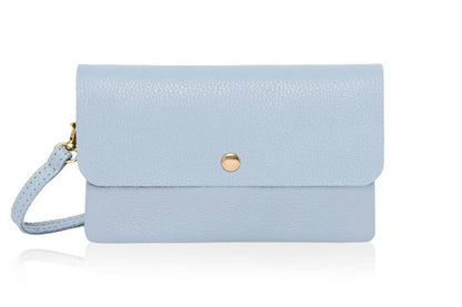 Italian Leather Classic Small Messenger Crossbody Bag: Smoke Rose