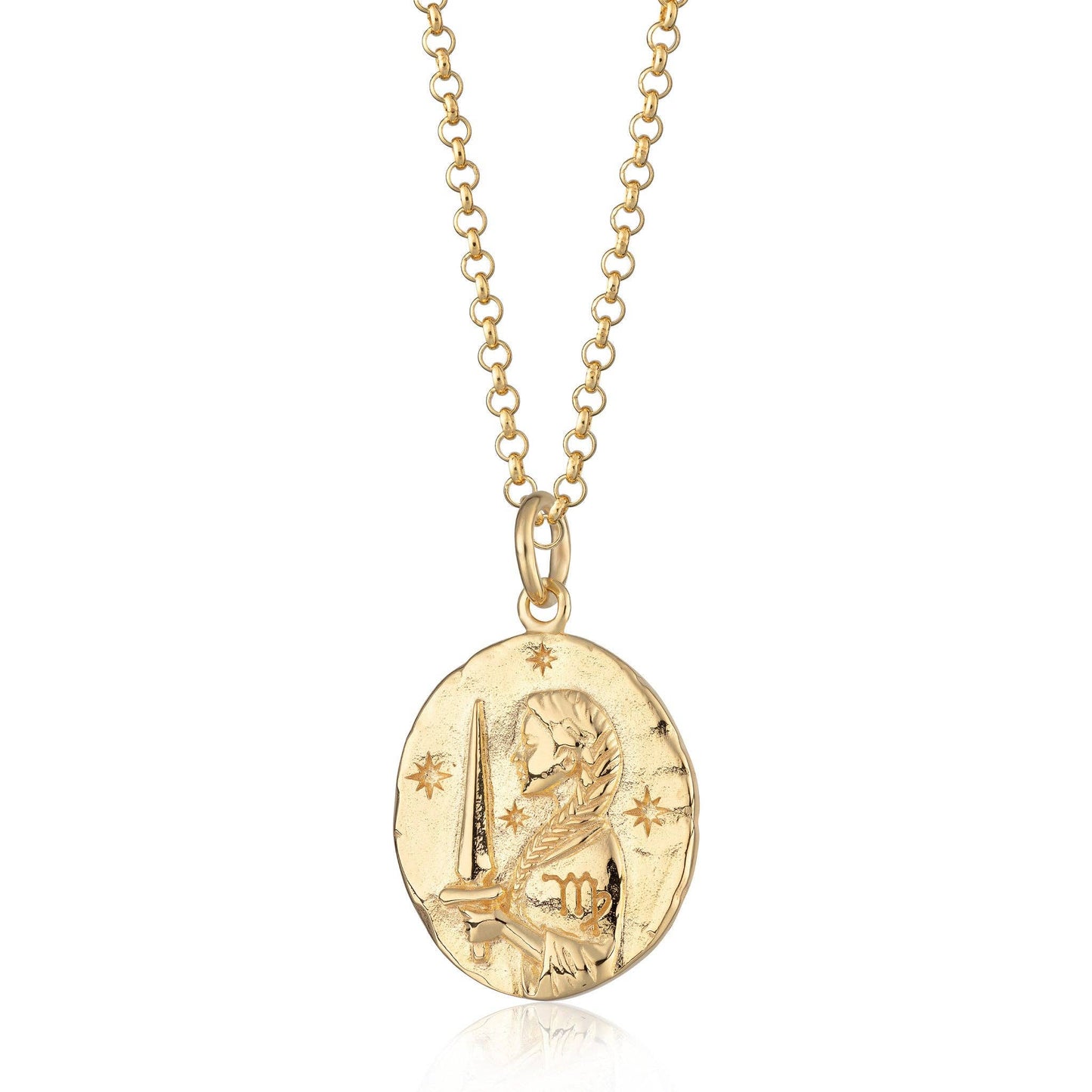 Gold Virgo Zodiac Necklace
