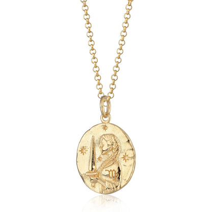 Gold Virgo Zodiac Necklace