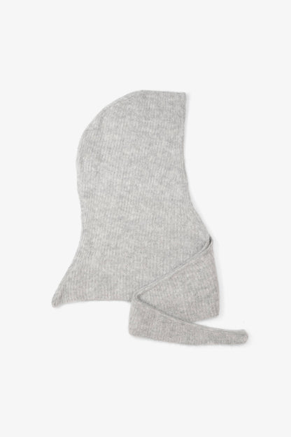 The Alpaca Hooded Scarf - Blizzard Grey - AW25