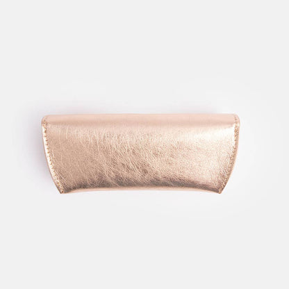Rose Gold Kraft Flap Glasses Case