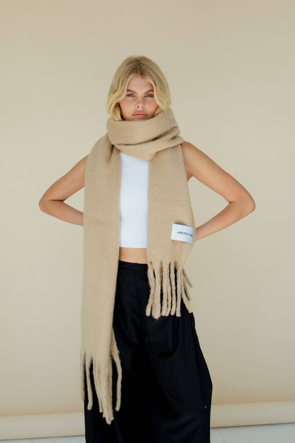 The Reykjavik Scarf - 100% Recycled - Pinecone Beige - AW24