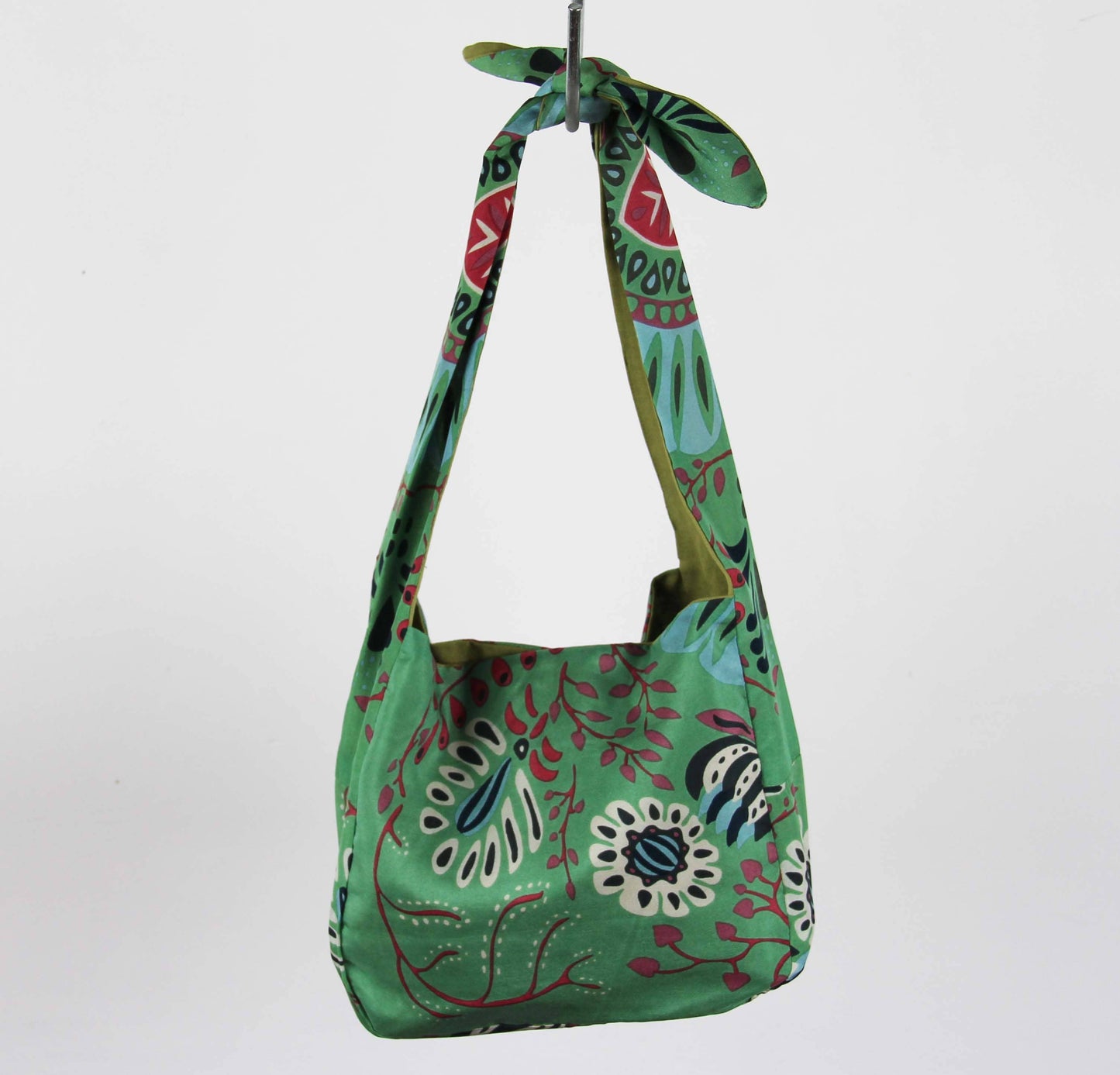 Bobby bag in green Marushka silk