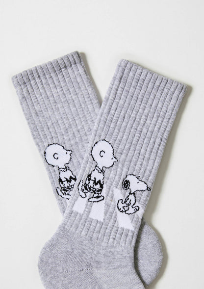 BeSnoopy Walk Street - 100% Organic Cotton Socks: Grey / Intl / 41/46