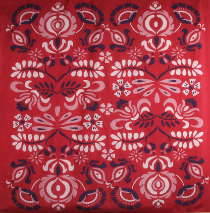 Helena Red Silk Square
