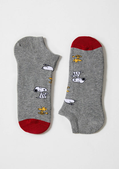 BeSnoopy Grey - 100% Organic Cotton Ankle Socks: Grey / Intl / 36/40
