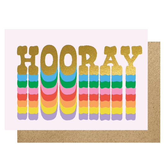 Hooray rainbow card