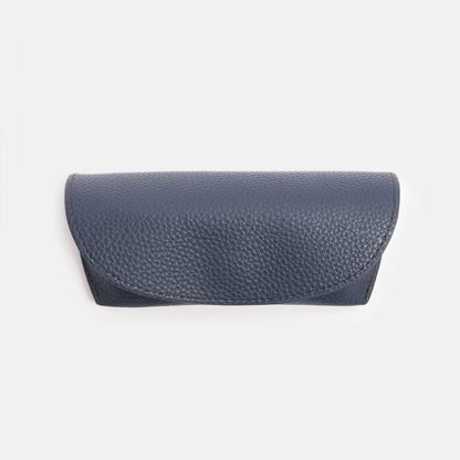 Navy Flap Glasses Case