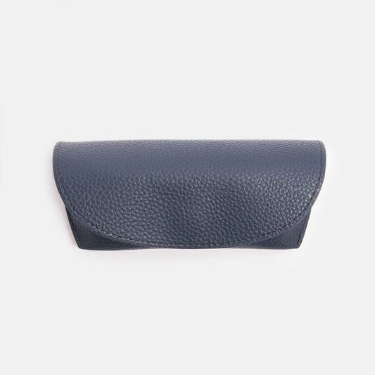 Navy Flap Glasses Case