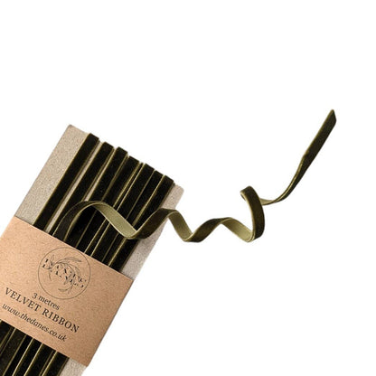 Velvet Ribbon - 6mm x 3M: Moss Green