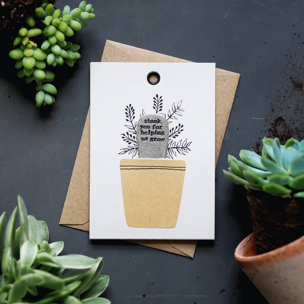 'Thank You For Helping Me Grow' Plant Marker: Thank you for helping me grow